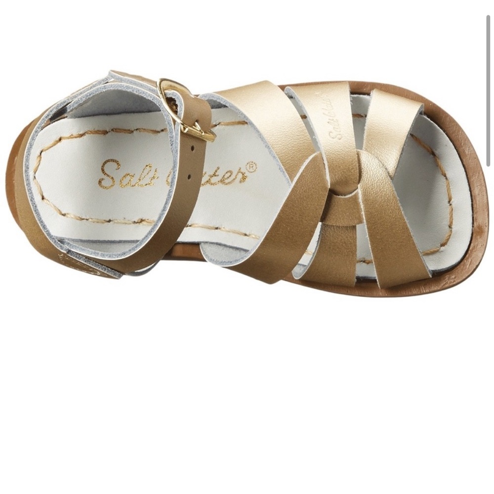 Girls salt water gold sandals